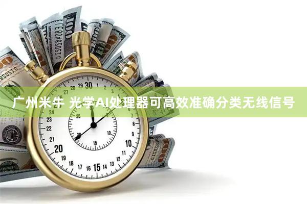 广州米牛 光学AI处理器可高效准确分类无线信号